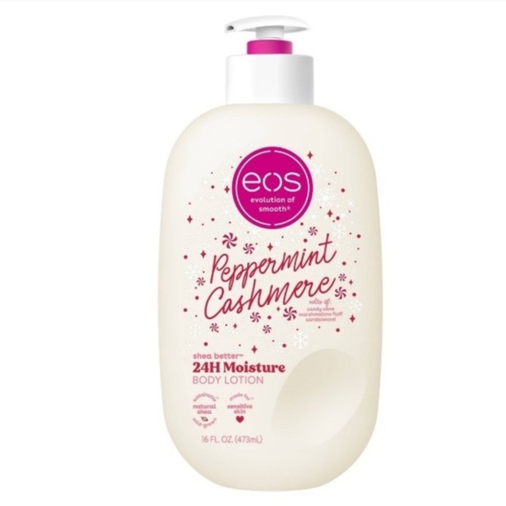 EOS Peppermint Cashmere Lotion with Pink Accents